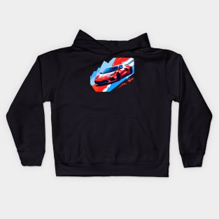 C8 Corvette Racing Torch Red sportscar retro design vintage style supercar Classic car vibes with a torch red C8 Corvette Retro flair for C8 Corvette enthusiasts Kids Hoodie